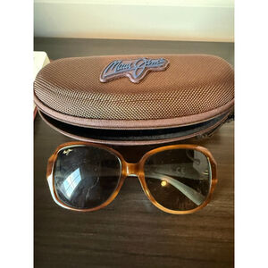 🕶️ Maui Jim cloud Break Tortoiseshell Sunglasses | Brown Lenses | Case Included
